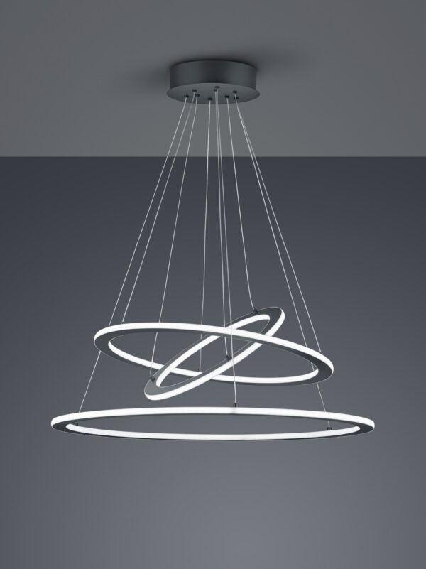 Trio 321910342 Durban LED stropní svítidlo | Teplá bílá | 75W | Černá