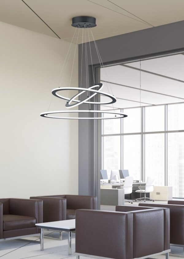Trio 321910342 Durban LED stropní svítidlo | Teplá bílá | 75W | Černá