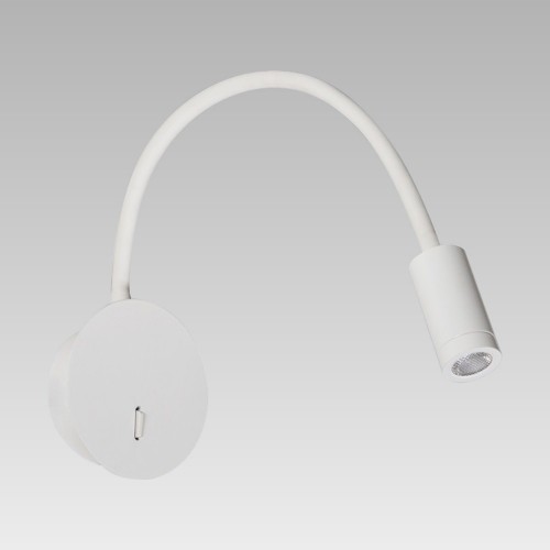 LUXERA 92032317 Noir LED nástěnní svítidlo | Teplá bílá | 3W | Bílá