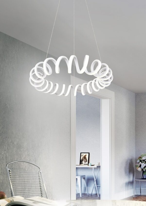 Trio 325110131 Curl LED stropní svítidlo | Přírodní bílá | 33W | Bílá