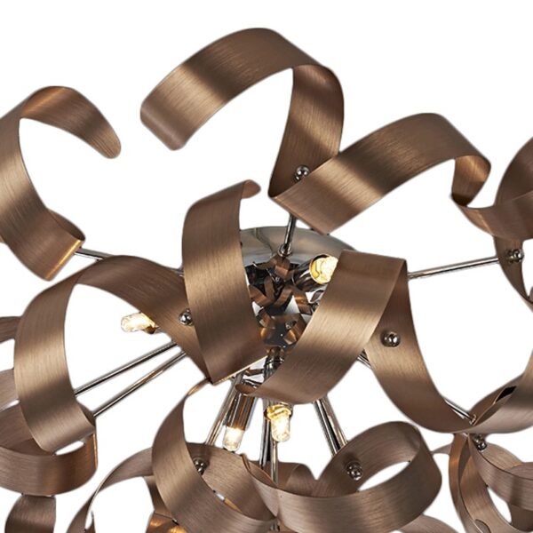 LUXERA 91064357 Ribbon Stropní svítidlo | G9 | Barevný kov | Chrom | Kov | Měď
