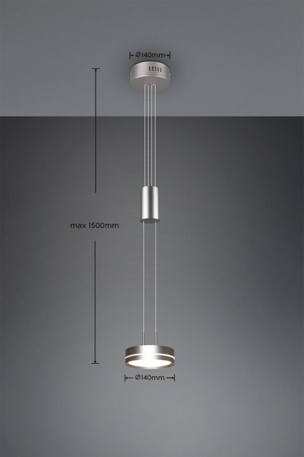 Trio 326510107 Franklin LED stropní svítidlo | Teplá bílá | Kov | Nikl | 9W