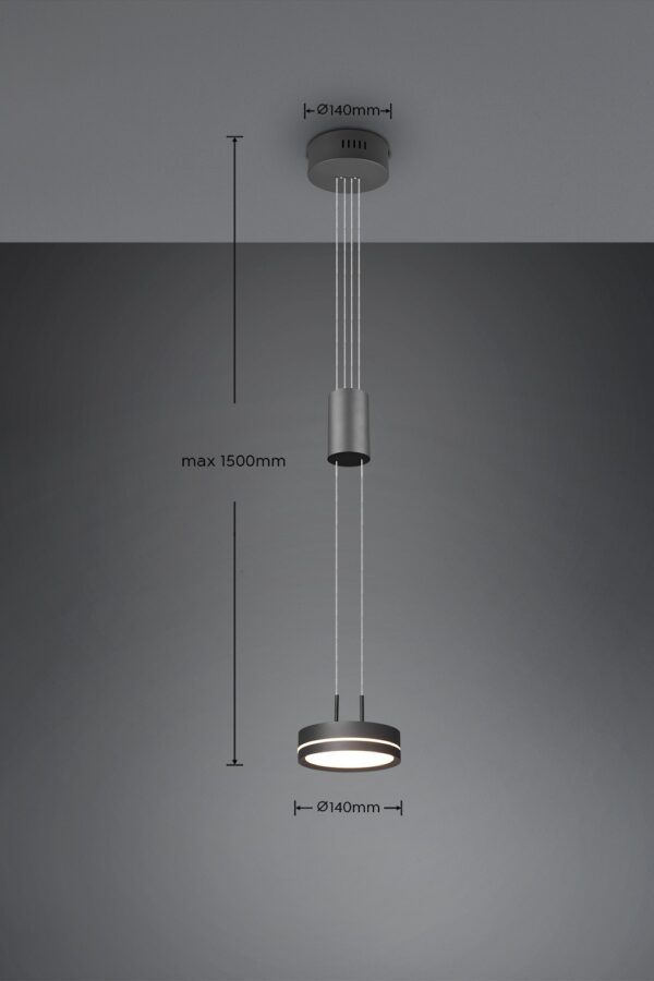 Trio 326510142 Franklin LED stropní svítidlo | Teplá bílá | Černá | 9W