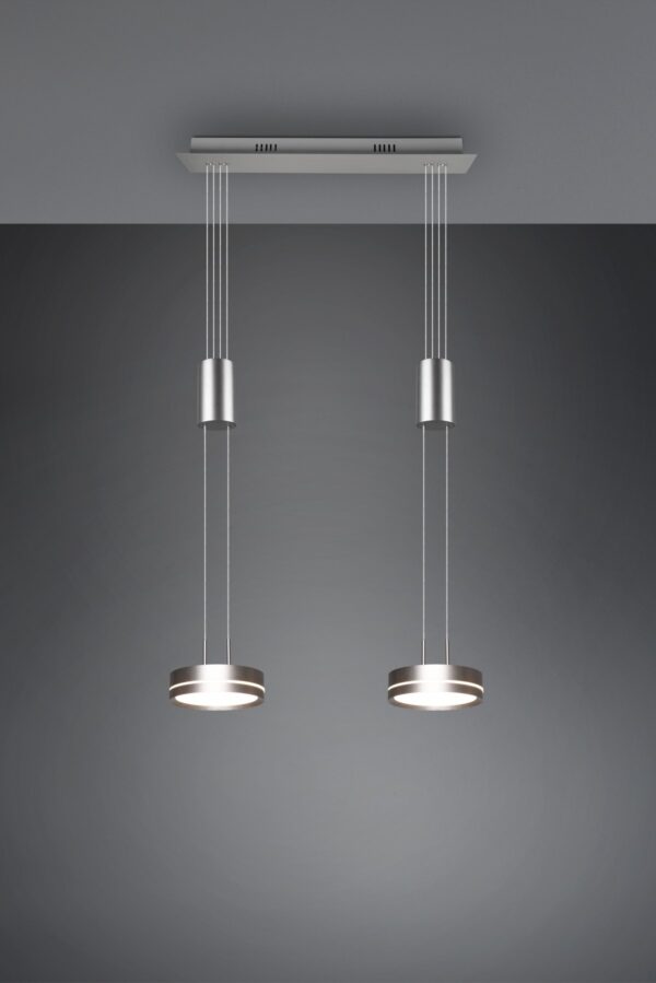 Trio 326510207 Franklin LED stropní svítidlo | Teplá bílá | Kov | Nikl | 2x9W