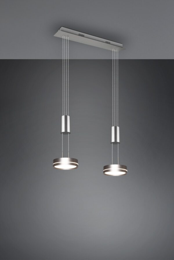 Trio 326510207 Franklin LED stropní svítidlo | Teplá bílá | Kov | Nikl | 2x9W