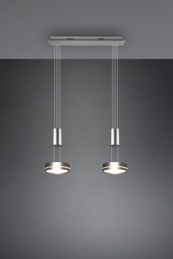 Trio 326510207 Franklin LED stropní svítidlo | Teplá bílá | Kov | Nikl | 2x9W