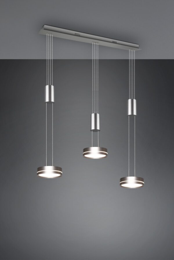 Trio 326510307 Franklin LED stropní svítidlo | Teplá bílá | Kov | Nikl | 3x9W
