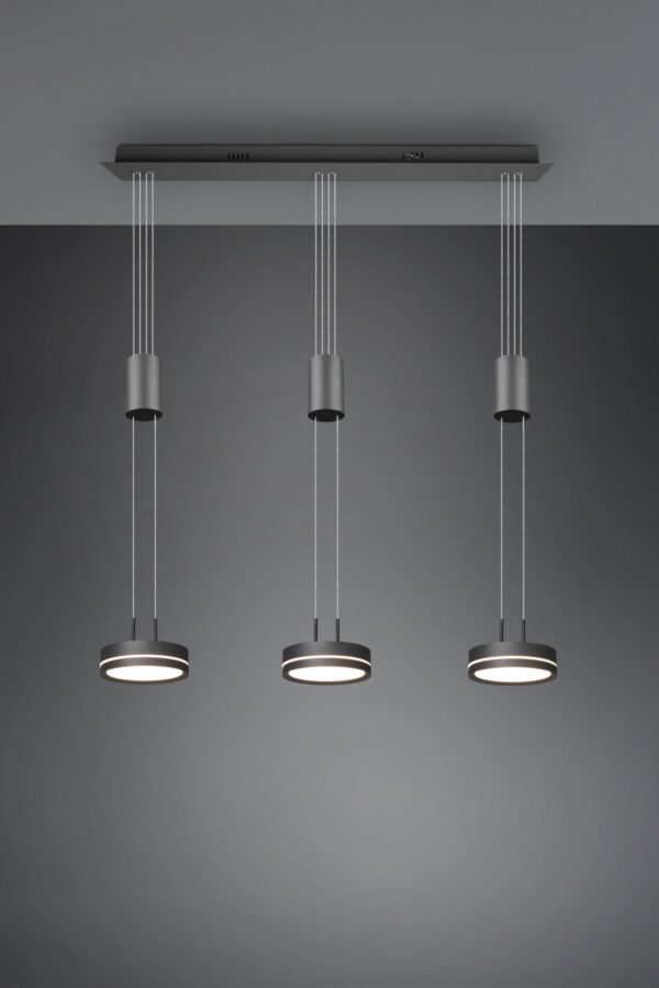 Trio 326510342 Franklin LED stropní svítidlo | Teplá bílá | Černá | 3x9W