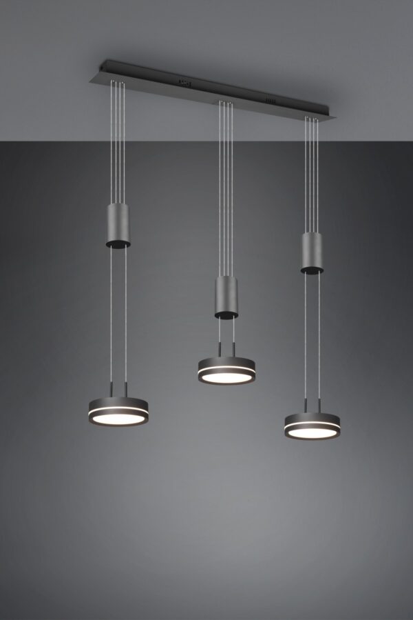 Trio 326510342 Franklin LED stropní svítidlo | Teplá bílá | Černá | 3x9W