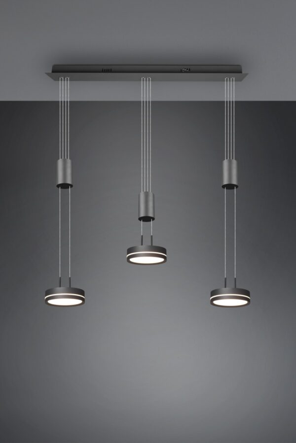 Trio 326510342 Franklin LED stropní svítidlo | Teplá bílá | Černá | 3x9W
