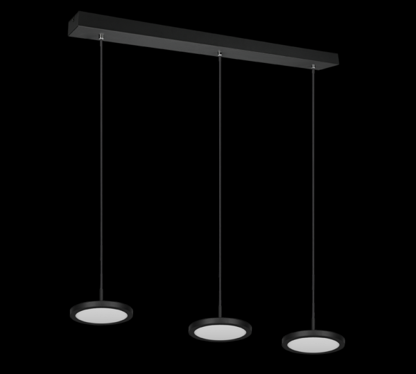 Trio 340910332 Tray LED stropní svítidlo | Teplá bílá | 3x10W | Černá