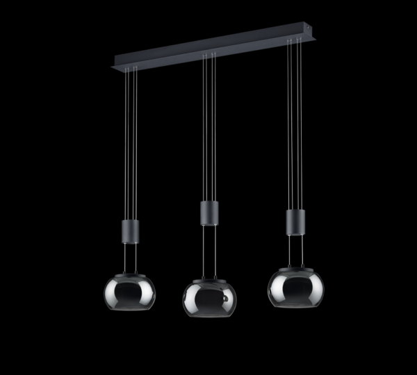 Trio 342010332 Madison LED stropní svítidlo | Teplá bílá | 3x8W | Černá