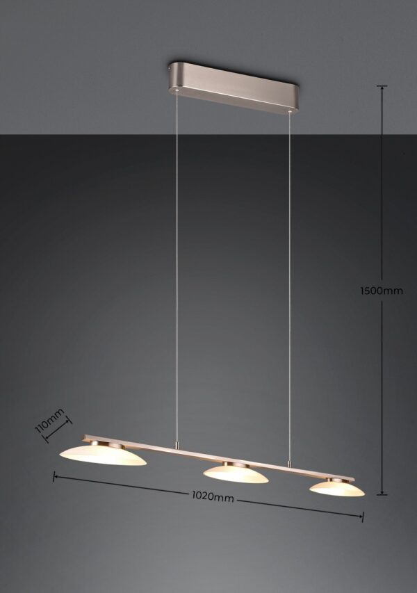 Trio 343610307 LED stropní svítidlo | Teplá bílá | 3x9W