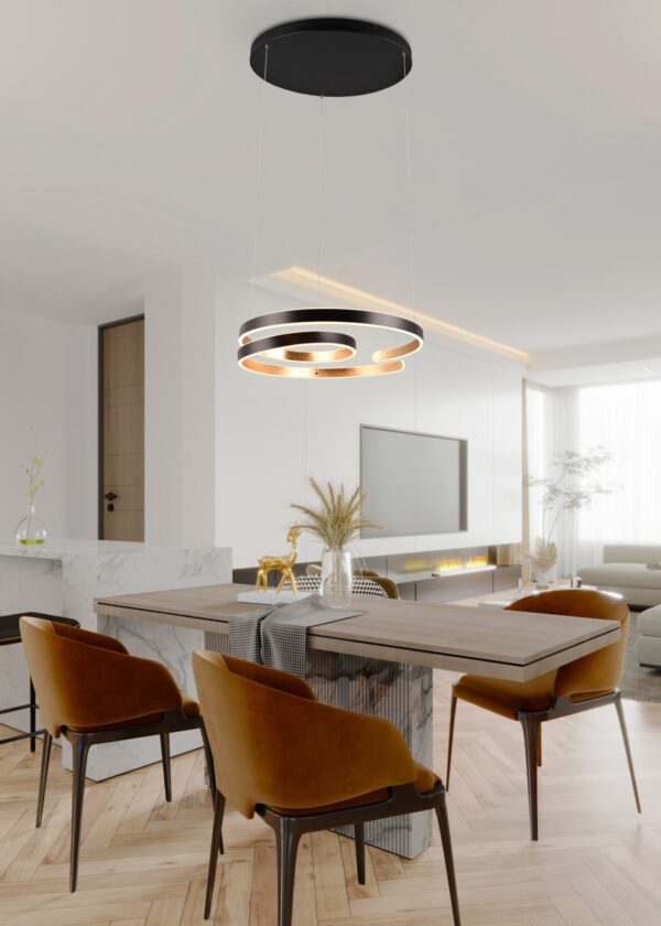 Trio 344110180 LED stropní svítidlo | Teplá bílá | 68W | Černá