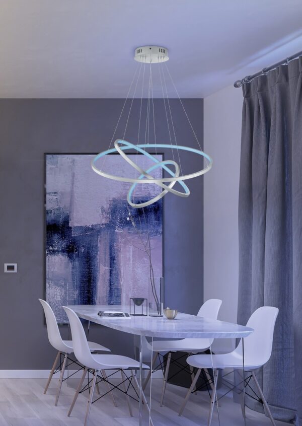 Trio 352710307 Aaron Smart LED stropní svítidlo | RGB | Variabilní | 80W | Kov | Nikl