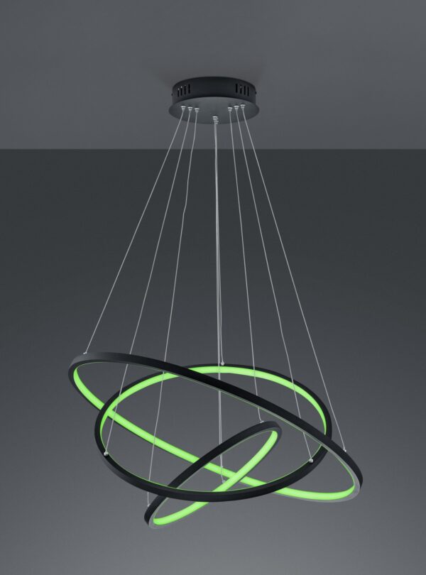 Trio 352710342 Aaron Smart LED stropní svítidlo | RGB | Variabilní | 80W | Černá