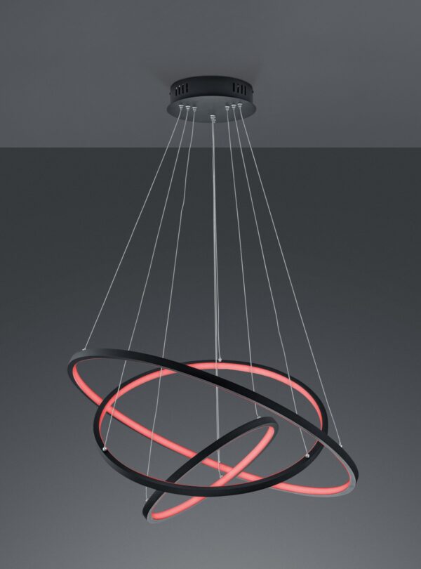 Trio 352710342 Aaron Smart LED stropní svítidlo | RGB | Variabilní | 80W | Černá