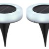 Globo 36414-2 Solar LED Zahradní sloupkové světlo | Teplá bílá | Černá | 2x0,06W