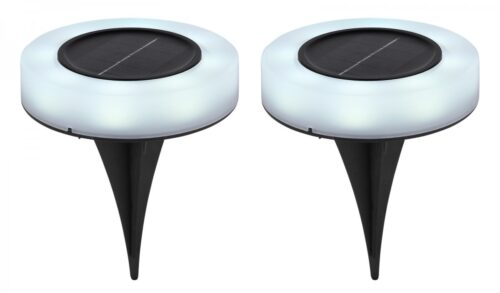 Globo 36414-2 Solar LED Zahradní sloupkové světlo | Teplá bílá | Černá | 2x0,06W