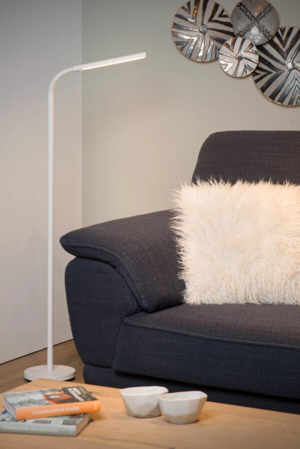 Lucide 36712/05/31 Gilly LED Stojací lampa ke čtení | Teplá bílá | Bílá | 6W
