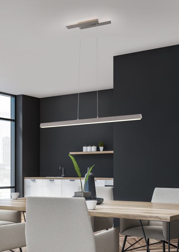 Trio 375510407 Belfast LED stropní svítidlo | Teplá bílá | 44W | Kov | Nikl