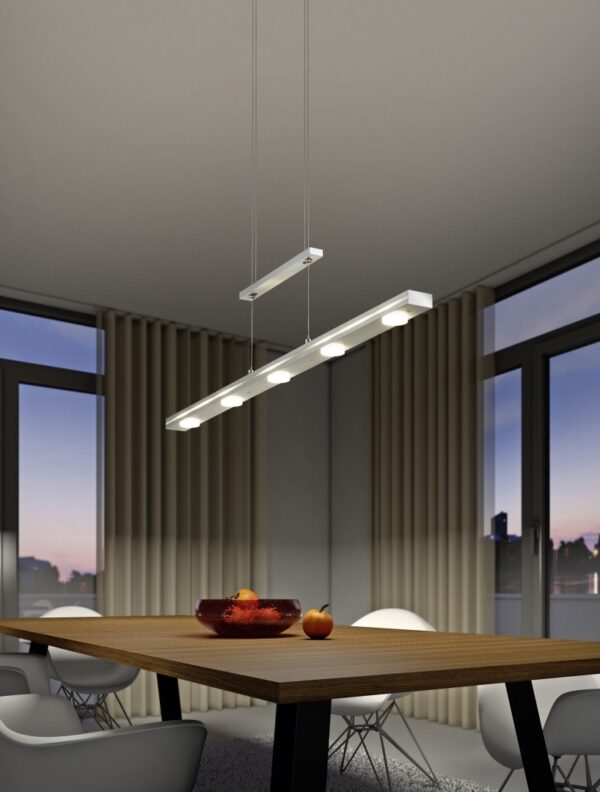 Trio 379190707 Lacal LED lustr | Variabilní | 7x3,5W | Kov | Nikl