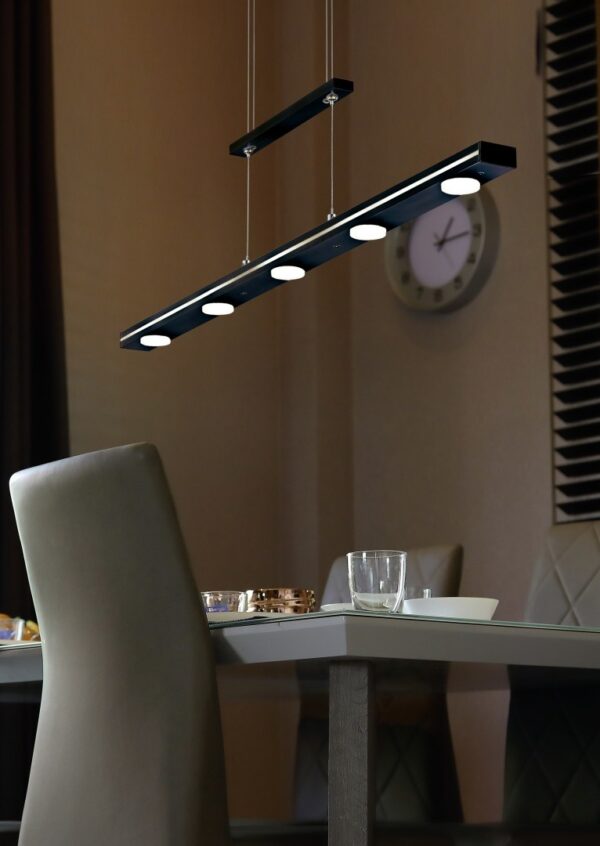 Trio 379190732 Lacal LED lustr | Variabilní | 4W | Černá