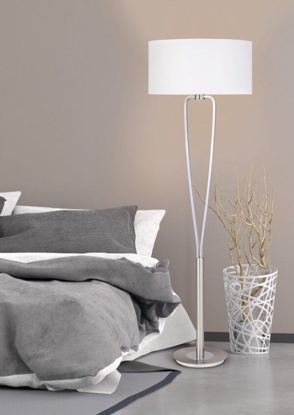 Trio 400200107 Paris Ii Stojací lampa | E27 | Kov | Nikl