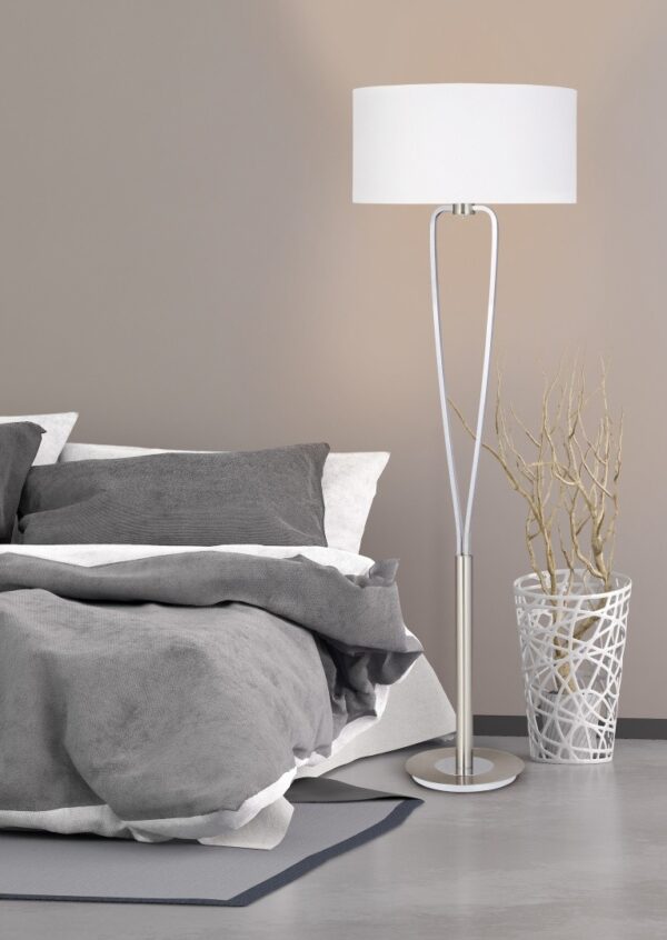 Trio 400200107 Paris Ii Stojací lampa | E27 | Kov | Nikl