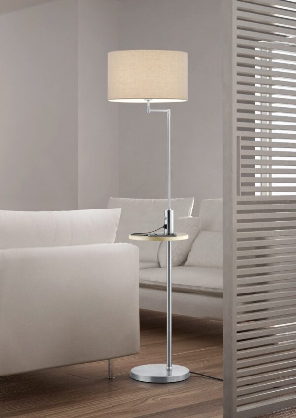 Trio 400400107 Claas Stojací lampa | E27 | Kov | Nikl