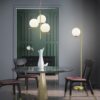 Trio 402000108 Pure Stojací lampa | E14 | Barevný kov | Bílá | Mosaz