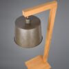 Trio 402690167 Clark Dřevěná stojací lampa | E27 | Kov | Nikl