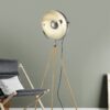 Trio 403400167 Delhi Stojací lampa | E27 | Kov | Nerez