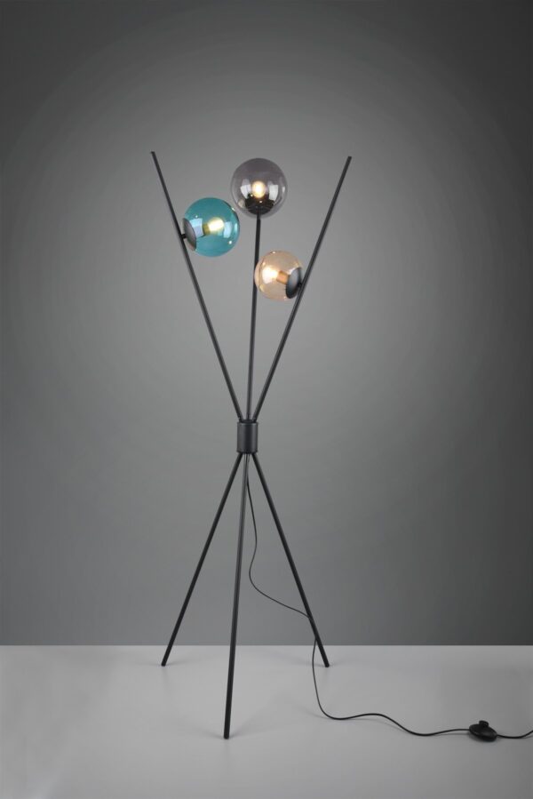 Trio 403400317 Lance Stojací lampa | E14 | Černá