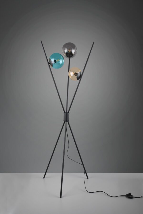 Trio 403400317 Lance Stojací lampa | E14 | Černá