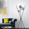 Trio 403400317 Lance Stojací lampa | E14 | Černá