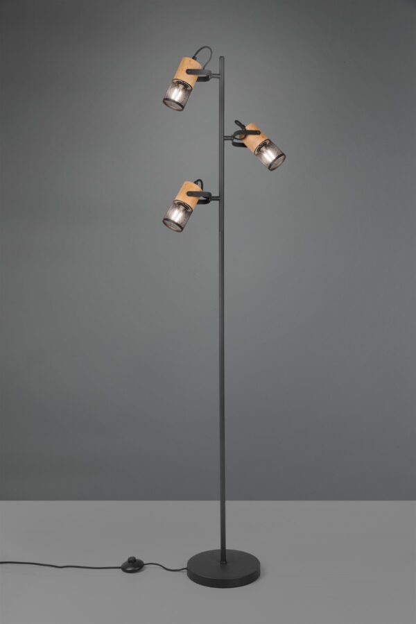 Trio 404300332 Tosh Stojací lampa | E14 | Hnědá