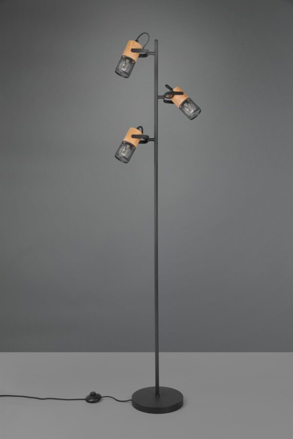 Trio 404300332 Tosh Stojací lampa | E14 | Hnědá