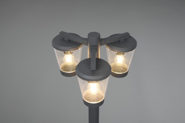 Trio 411060342 Cavado Stojací lampa | E27 | Černá