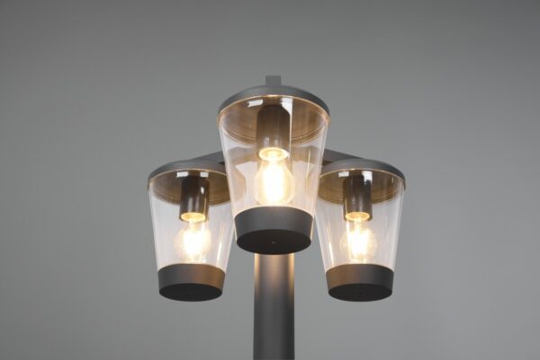 Trio 411060342 Cavado Stojací lampa | E27 | Černá
