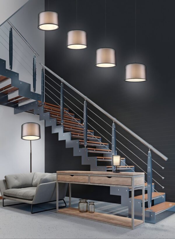 Trio 411400132 Burton Stojací lampa | E27 | Černá