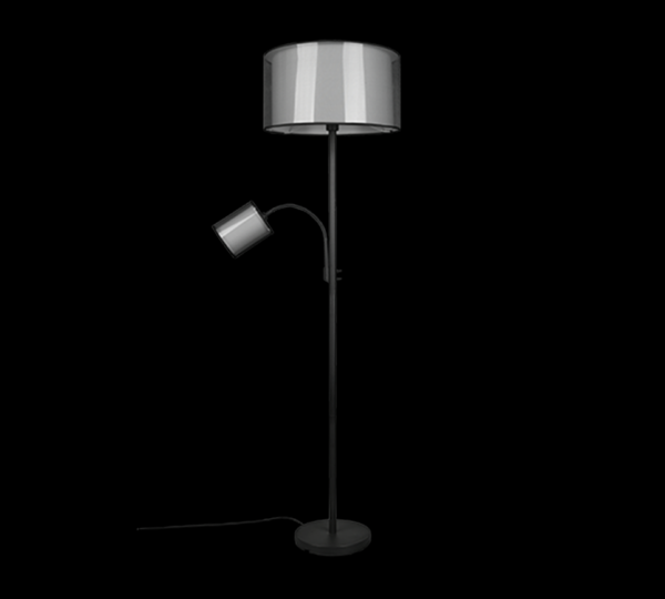 Trio 411400232 Burton Stojací lampa | E14,E27 | Černá