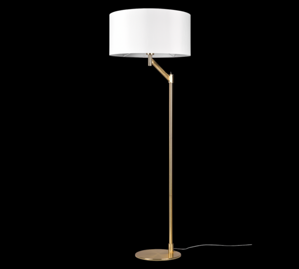 Trio 414400108 Cassio Stojací lampa | E27 | Barevný kov | Mosaz