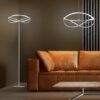 Trio 421210107 Charivari LED Stmívatelná stojací lampa | Teplá bílá | 31W | Kov | Nikl