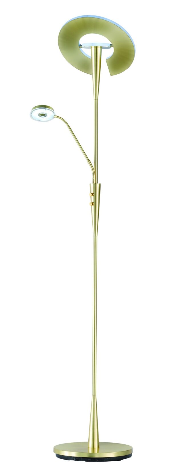 Trio 422710308 Quebec LED stojací lampa | Variabilní | 34W | Barevný kov | Mosaz