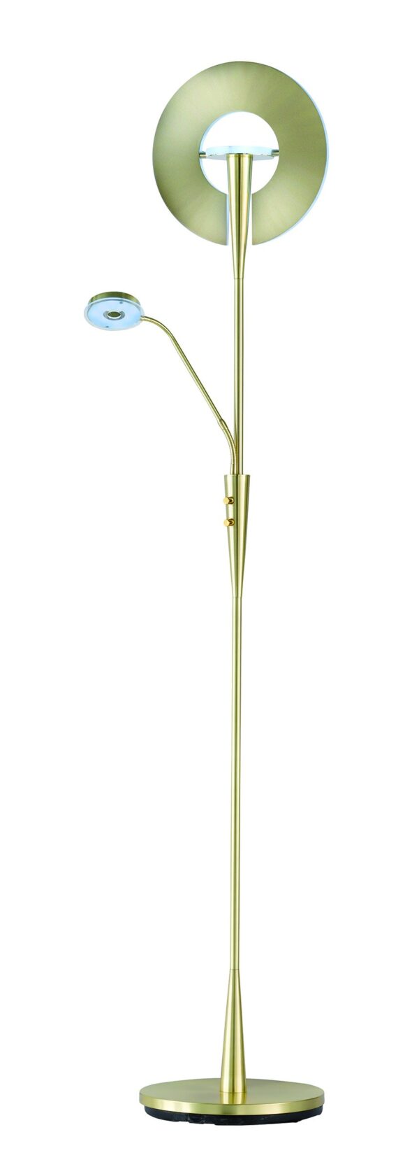 Trio 422710308 Quebec LED stojací lampa | Variabilní | 34W | Barevný kov | Mosaz