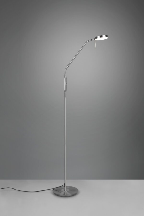 Trio 423310107 Monza LED Stmívatelná stojací lampa | Variabilní | Kov | Nikl | 12W