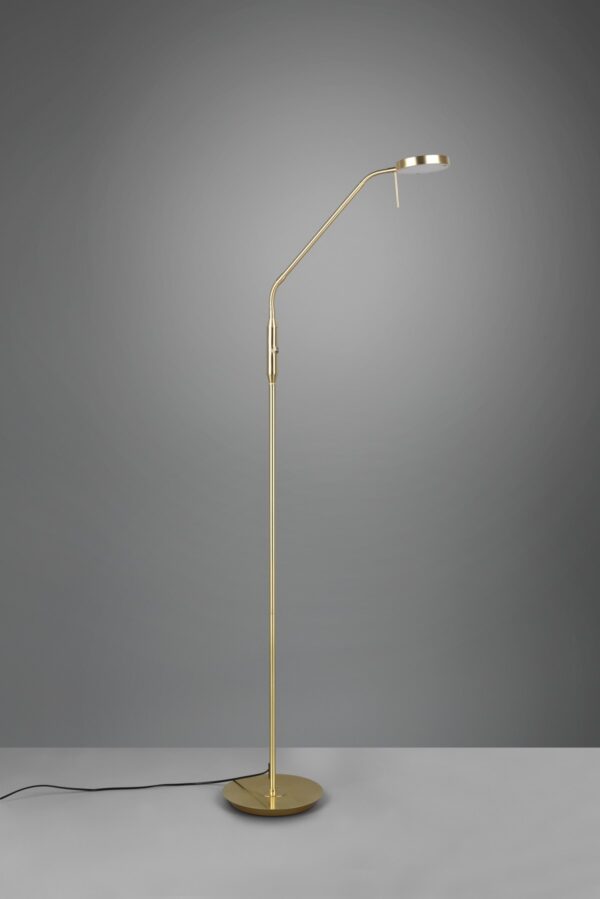 Trio 423310108 Monza LED Stmívatelná stojací lampa | Variabilní | Barevný kov | Mosaz | 12W