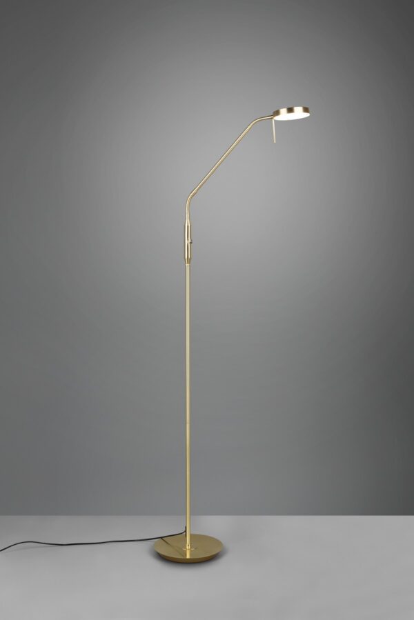Trio 423310108 Monza LED Stmívatelná stojací lampa | Variabilní | Barevný kov | Mosaz | 12W