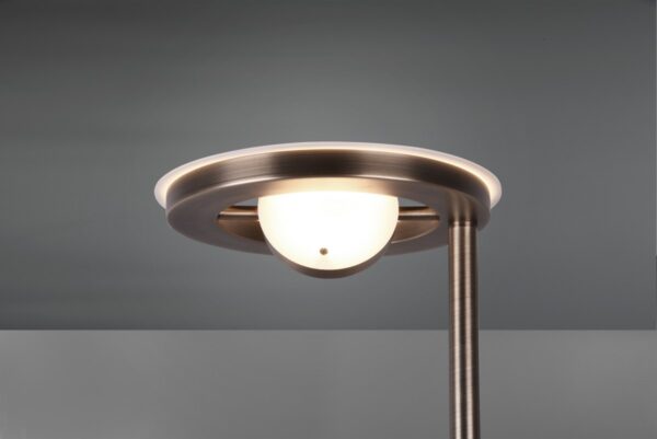 Trio 424210304 Barrie LED Stmívatelná stojací lampa | Variabilní | 32W | Barevný kov | Mosaz